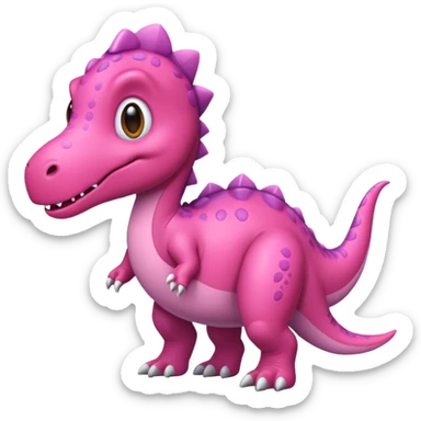 pink dino sticker