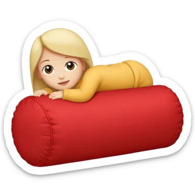 red bolster pillow emoji sticker