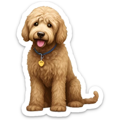 Labradoodle pooping in the street sticker