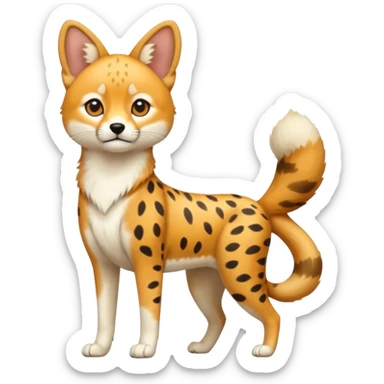 Cheetah-serval-shiba-inu-hybrid, full body sticker