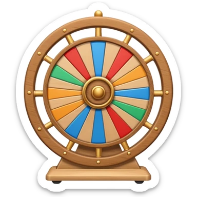 beige roue de la chance sticker