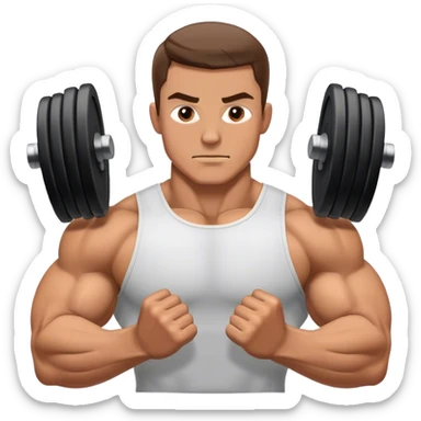 guy how to do bicep curls sticker