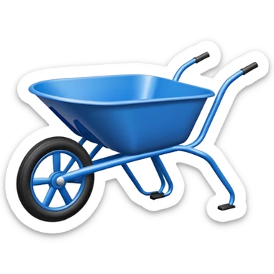 wheelbarrow car hybrid vehicle with wheels and steering wheel sticker
