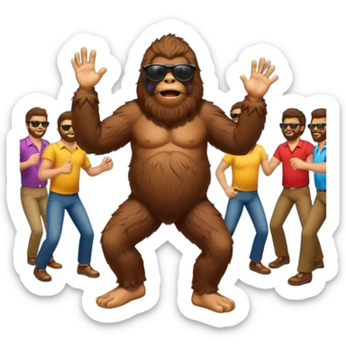 Bigfoot in a club sticker