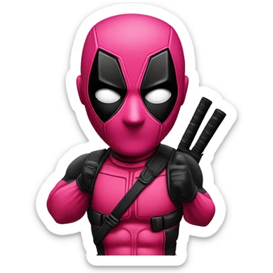 Pink Deadpool sticker
