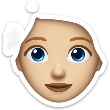 Ginger straight hair and blue eyes woman drinking a latte sticker