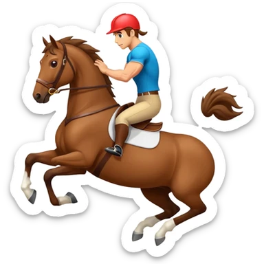 jumping horse sticker