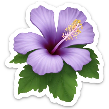 Lilac hibiscus  sticker