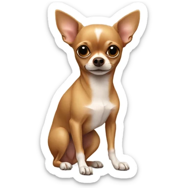 brown chihuahua with no legs sticker