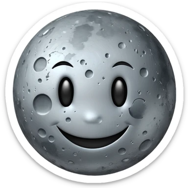 planet mercury smiley face sticker