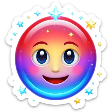 Animated sparkling shimmers red purple blue sticker