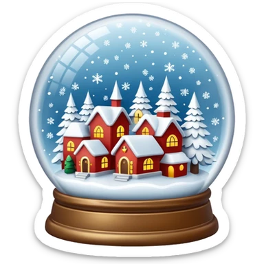 всё полностью должно быть белым - белый christmas village snow globe sticker