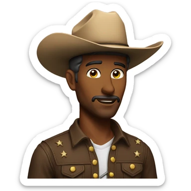Sultry cowboy sticker