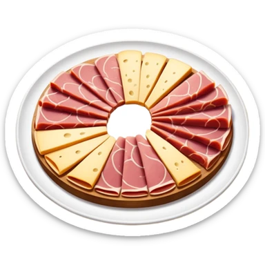 cold cuts (ham & cheese on a platter) sticker