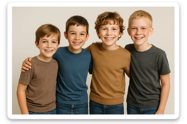 10 11 uoshli bolaning akalarini tasvirlab ber orqa fonda hech qanday narsa bo'lmasin sticker