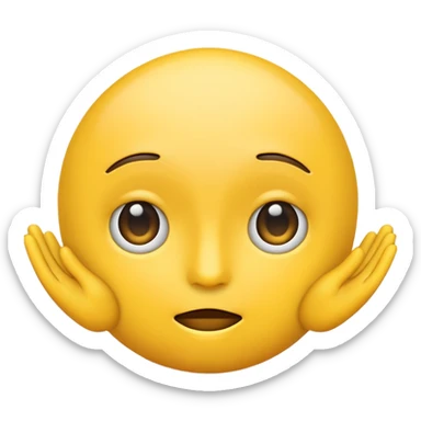 create a nonchalant emoji shrugging sticker