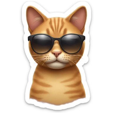 Cat with sunglasses sticker