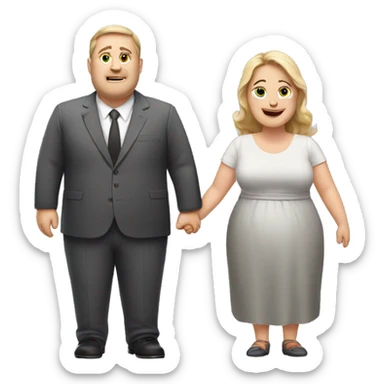 fatty white man loves his wife sticker