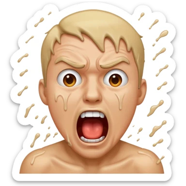 torture, screaming man sticker