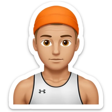 white sportsman in the playground sticker