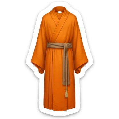 Monk Robe – Simple orange-brown robe draped loosely. sticker