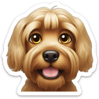 dog yorkshire happy floppy ears sticker