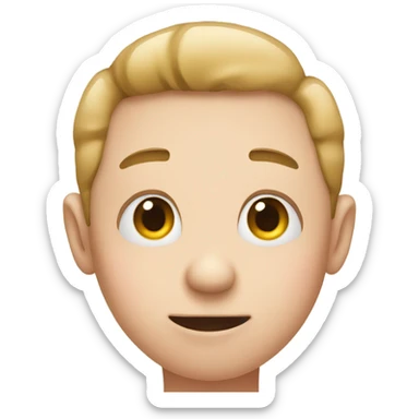 Person blushing and coving face with hand sticker