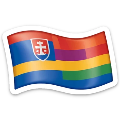 A slovak flag combined with a gay flag sticker
