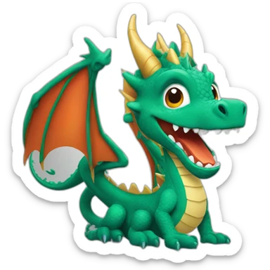 Dragon en colère sticker
