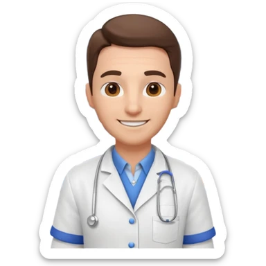 pharmacist portrait, head and shoulders only, wearing a pharmacy apron, casual outfit, friendly smile, retail pharmacy vibe, 3D cartoon, mobile game icon style, clean background, no text, no watermark sticker