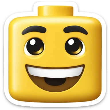 Lego head smiling sticker