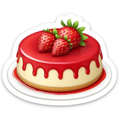Strawberry flan sticker