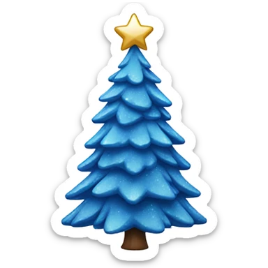 blue christmas tree sticker