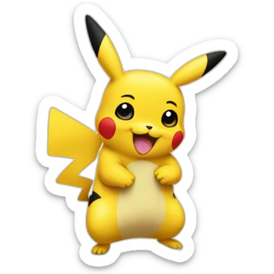 Pickachu qui fait un doigt d'honneur sticker