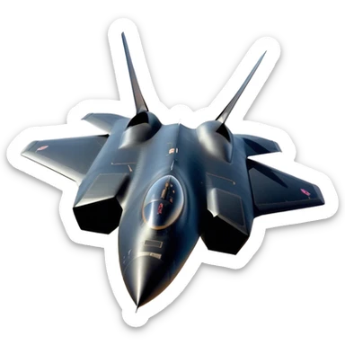 SR-71 Blackbird - Lockheed Martin (Stealth Grey) A sleek, high-speed reconnaissance aircraft with an elongated, needle-like fuselage and a smooth, aerodynamic design. The body is finished in a deep, matte jet-black with subtle panel lines and heat-resistant detailing. Its twin engines are seamlessly integrated into the structure, with sharp, swept-back wings that emphasize speed and stealth. The cockpit canopy is tinted, adding to its mysterious, high-tech aesthetic, while the overall silhouette exudes an aura of unmatched velocity and secrecy. sticker