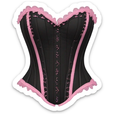 Corset black and pink  sticker