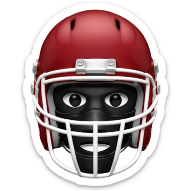 college football player helmets dark red  sticker