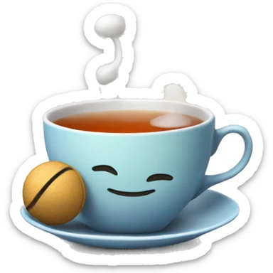 relax sleepy time tea with a cap with a ball at the end of the string on top of the cup of tea sticker