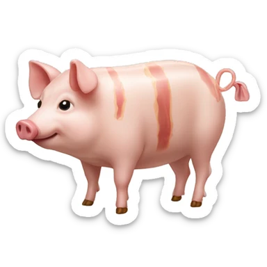 Cochon qui mange du bacon sticker