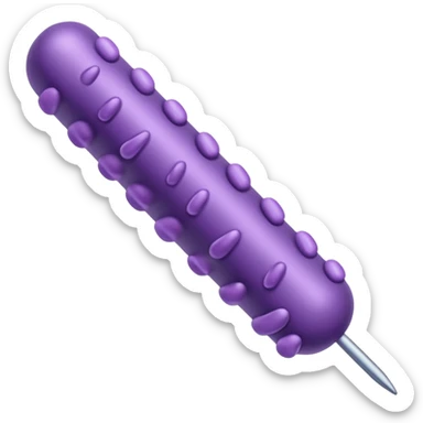 Multiple Lactobacillus bacteria emojis, thick rod shape, purple, soft fibrous texture, clean ingredient icon style
 sticker