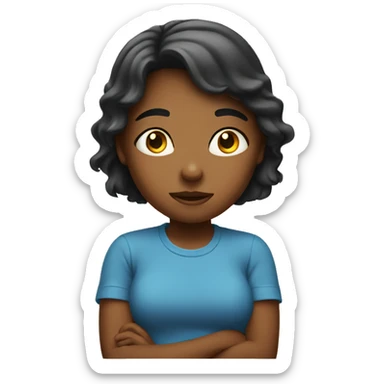 Girl watching tv sticker