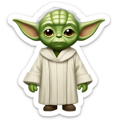 Yoda star wars con uniforme de la tienda IKEA de pie sticker