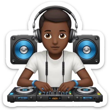 dj with setup sticker