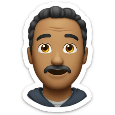 A man explaning somerhing he doesn't believe sticker