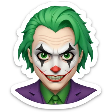 the joker realistic and brutal look sticker