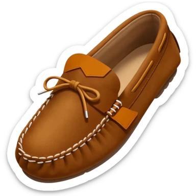 Women’s moccasins on a foot sticker