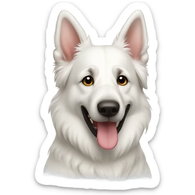 White Swiss shepherd  sticker