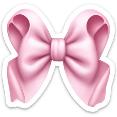 pale pink bow with skull in the middle  sticker
