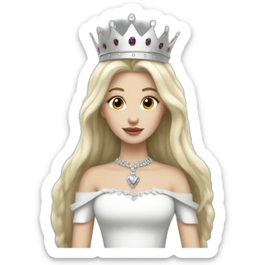  blanck and white Queen  sticker