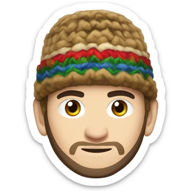 khabib nurmagomedov in papakha hat sticker